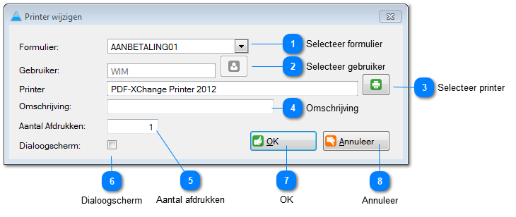 Formulierprinter toevoegen