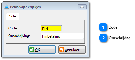 Onderhoud betaalwijze