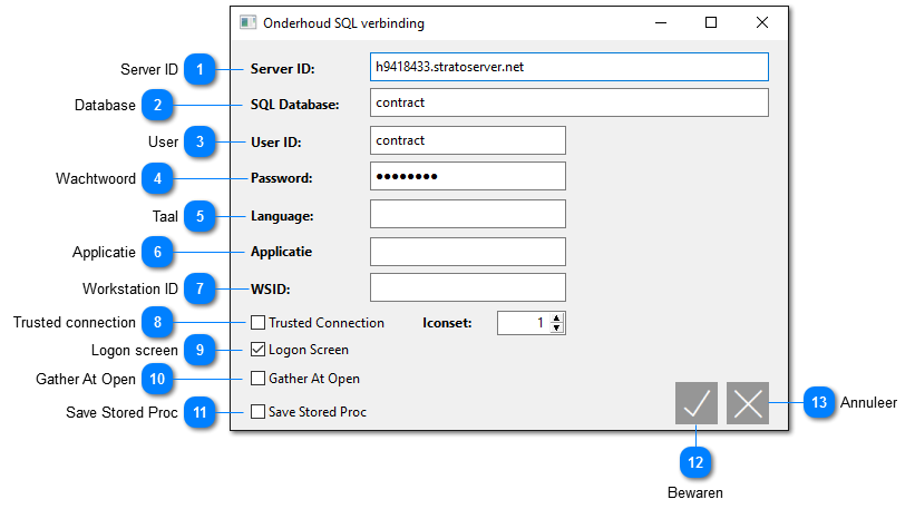 Connectie SQL server